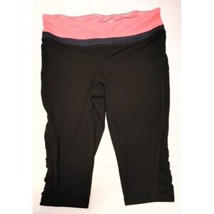 NEW WOMEN'S TANGERINE ACTIVE CAPRI LEGGING Navy/Pink Small